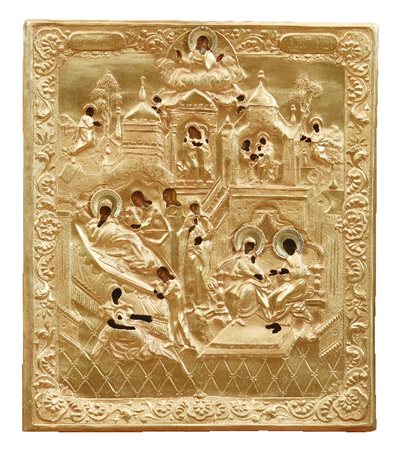ICONA RUSSA DEL XIX SECOLO - Natività della Vergine, 1843