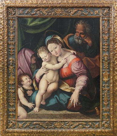 RAFFAELLINO DEL COLLE - Sacra famiglia con santa Elisabetta e San Giovanni
