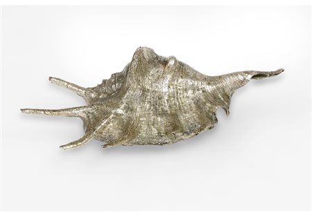 CONCHIGLIA RIVESTITA IN ARGENTO, XX SECOLOLung 17,5 cm