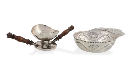 DUE TASTEVIN IN ARGENTO, XVIII-XIX SECOLO, UNO ROM