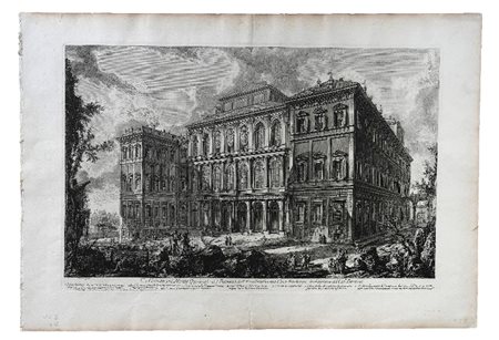 GIOVANNI BATTISTA PIRANESI - Veduta sul Monte Quirinale del Palazzo dell'Eccell