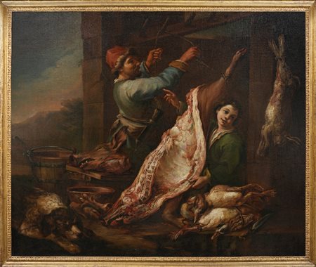 FELICE BOSELLI - Macellaio con giovinetto, 1725 ca