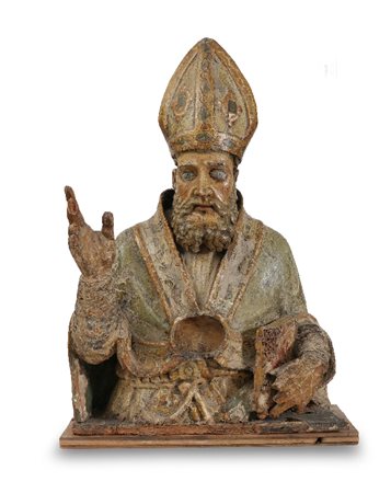 SCULTORE DEL XVIII SECOLO - Santo vescovo (San Sabino?)