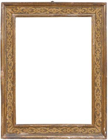 CORNICE IN LEGNO DORATO, XVIII SECOLO, fascia con 