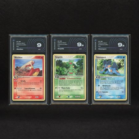 The Pokémon Company  
Lotto Starter Hoenn: Blaziken #15, Sceptile #20 & Swampert #23, EX Rubino e Zaffiro [ITA] 2003
 