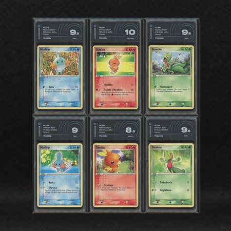 The Pokémon Company  
Lotto Starter Hoenn: Mudkip #59-60, Torchic #73-74, Treecko #75-76, EX Rubino e Zaffiro [ITA] 2003
 