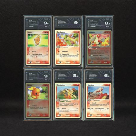 The Pokémon Company  
Lotto Starter Hoenn Reverse Holo: Torchic #73-74, Combusken #27-28, Blaziken #3-15, EX Rubino e Zaffiro [ITA] 2003
 