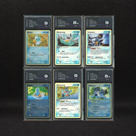 The Pokémon Company  
Lotto Starter Hoenn Reverse Holo: Mudkip #59-60, Marshtomp #40-41, Swampert #13-23, EX Rubino e Zaffiro [ITA] 2003
 