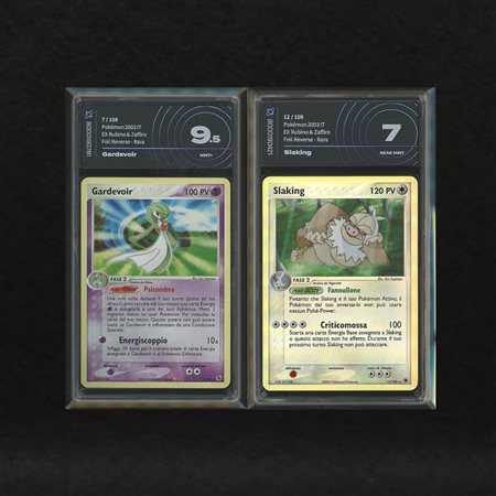The Pokémon Company  
Lotto 2a Fase Hoenn Reverse Holo: Gardevoir #7, Slaking #12, EX Rubino e Zaffiro [ITA] 2003
 