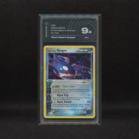 The Pokémon Company  
Team Aqua's Kyogre #3 Holo, EX Team Magma vs Team Aqua [ENG] 2004
 