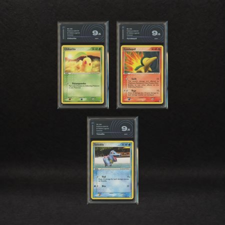 The Pokémon Company  
Starter Johto Lot: Chikorita #55, Cyndaquil #59, Totodile #79, EX Hidden Legends [ENG] 2004
 