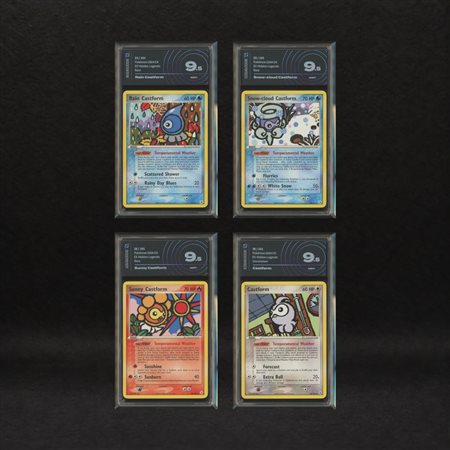 The Pokémon Company  
Castform Weather Forms Lot: Rain Castform #23, Snow-cloud Castform #25, Sunny Castform #26, Castform #30, EX Hidden Legends [ENG] 2004
 