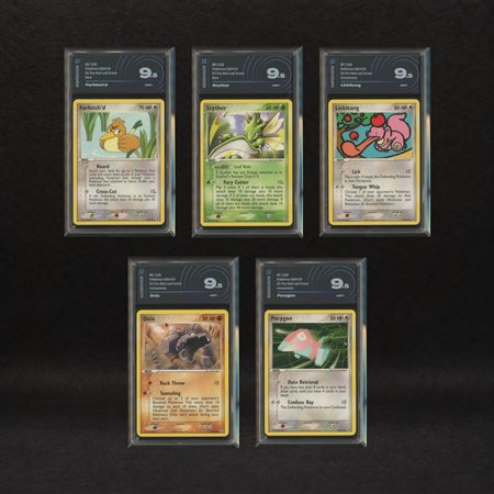 The Pokémon Company  
Non-Evolving Kanto Lot: Scyther #29, Farfetch'd #23, Lickitung #37, Onix #42, Porygon #47, EX FireRed & LeafGreen [ENG] 2004
 