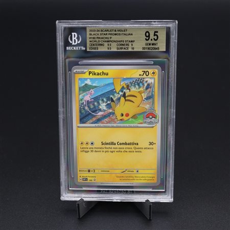 The Pokémon Company  
Pikachu #190 SVP Stamped "World Championship 2024", Scarlatto e Violetto - Black Star Promos [ITA] 2024
 