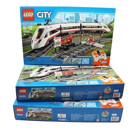 The LEGO Group  
LEGO 60051 – High–speed Passenger Train Three Set Lot 2014
 58 x 38 x 10 cm