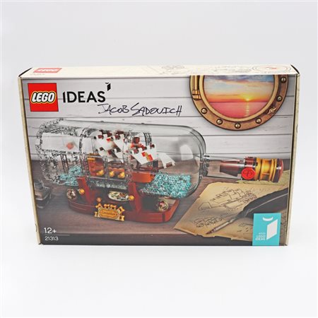 The LEGO Group  
LEGO 21313 – Ship in a Bottle (Signed) 2018
 39 x 26 x 7 cm