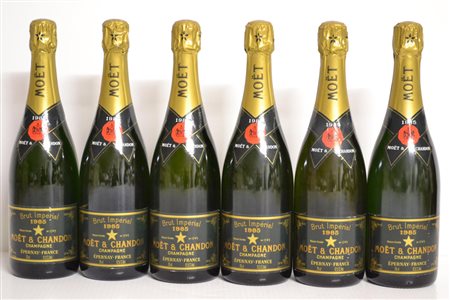 Imperial Mo&euml;t &amp; Chandon 1985Champagne6 bt - csEEtichette lievemente...