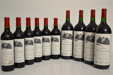 Chateau l'Evangile 2000Pomerol6 bt4 bt Mg10 btEUna bt etichetta danneggiata