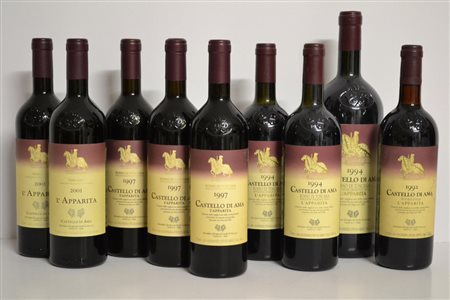 L&rsquo;Apparita Castello di AmaToscana, IGT2001 - 2 bt1997 - 3 bt1994 - 2...