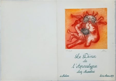 Enrico Baj “Le Diner de l’Apocalypse chez Marchesi” 1979