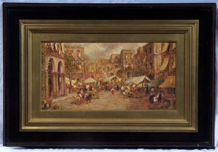  
Al mercato XX secolo
Olio su tavola, cm 22,5 x 45 