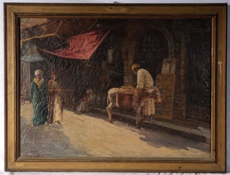  
Mercato arabo XX secolo
Olio su tela, cm 54 x 74 
