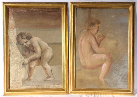  
Coppia di putti XX secolo
Tecnica mista su tavola cm 57 x 37 