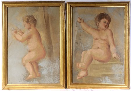  
Coppia di putti XX secolo
Tecnica mista su tavola cm 62 x 41 