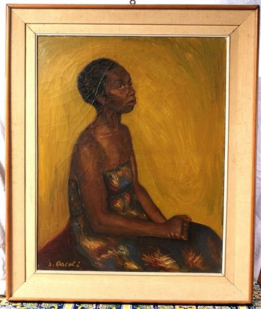  
Ritratto di donna in abito verde XX secolo
Olio su tela, cm 81 x 65 