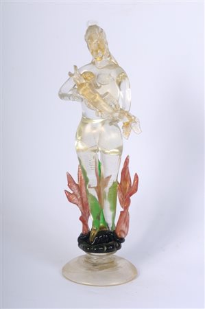  
Figura femminile stilizzata - in vetro Murano anni  '40
 36 x 10,5 cm