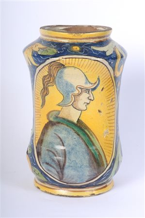  
Albarello da farmacia in ceramica policroma 
 24 X 12 cm