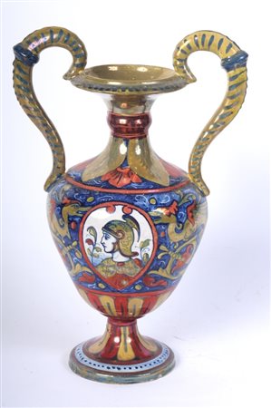  
Vaso in ceramica a lustro prima metà XX secolo
 29,5 x 9,5 cm