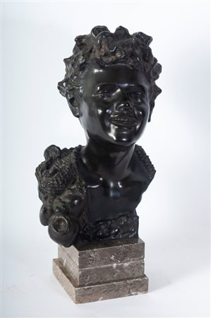  
Testa di scugnizzo, scultura a tutto tondo Francia, fine XIX inizio XX secolo
 47 x 16 x 12 cm