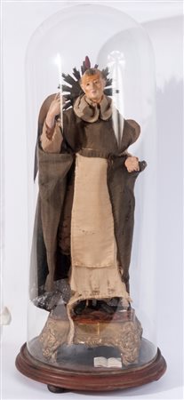  
Santo, scultura a tutto tondo XIX secolo
 45 x 18 cm solo statua; tot 70 x 29 cm