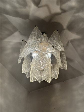  
Lampadario a plafoniera in vetro anni '70/'80
 04x38cm.