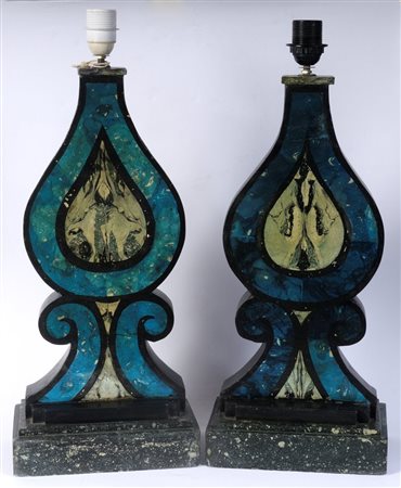 
Coppia di lampade tavolo XX secolo
 52 x 24,5 x 15 cm