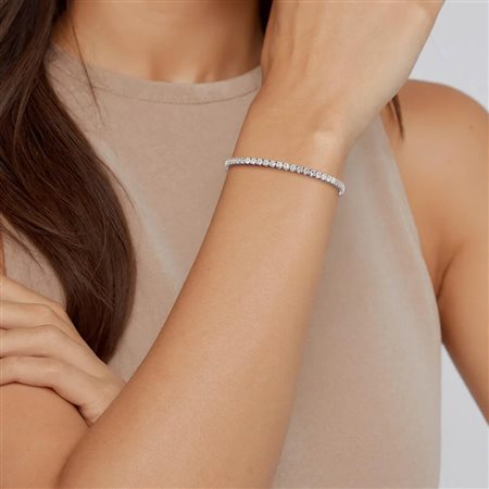 BRACCIALE TENNIS IN ORO BIANCO 18K CON DIAMANTI LAB GROWN 2.00 CT - DOC-0030635-0175