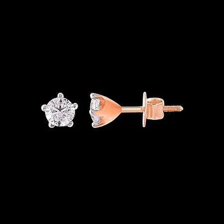 ORECCHINI IN ORO ROSA 18K CON DIAMANTI 0.07 CT DOC-0013541-0010