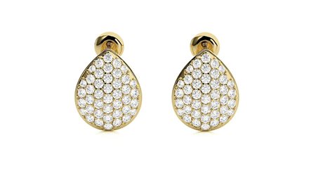 ORECCHINI IN ORO GIALLO 14K CON DIAMANTI LAB GROWN 1.23 CT DOC-0012361-0008