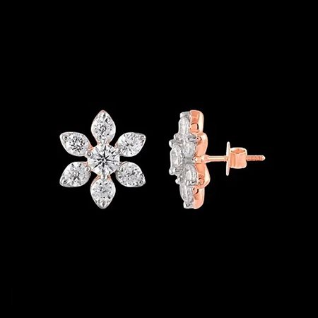 ORECCHINI IN ORO ROSA 18K CON DIAMANTI NATURALI 0.16 CT DOC-0013554-0010