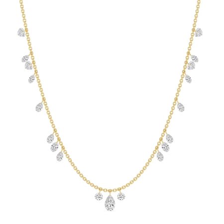 COLLANA A CATENA IN ORO GIALLO 14K CON DIAMANTI COLTIVATI IN LABORATORIO 6.00 CT DOC-0039287-0003
