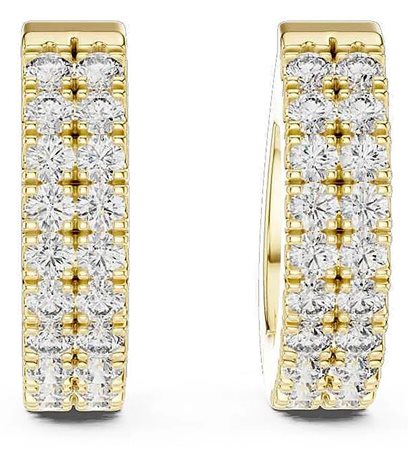 ORECCHINI IN ORO GIALLO 18K CON DIAMANTI NATURALI 0.20 CT DOC-0013239-0010