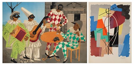 Gino Severini (Cortona 1883 - Parigi 1966) - Lotto di due litografie: "Les...