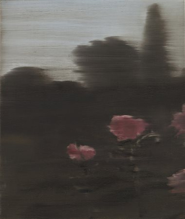 Bert De Beul (Gent 1961) - "Senza titolo" 1994 olio su tela, cm 53x45 Firmato...