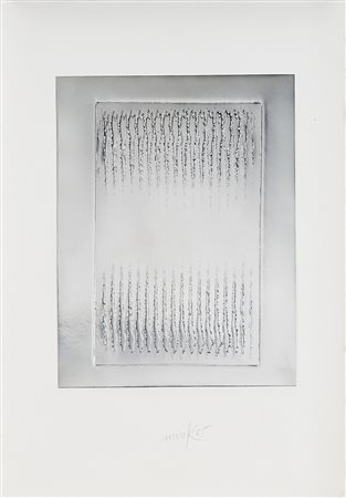 Heinz Mack (Lollar 1931) - "Senza titolo" 1965 stampa a rilievo su lamina...