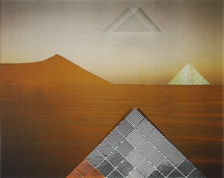 Heinz Mack (Lollar 1931) - "Sahara-Project Station 10" serigrafia e collage,...