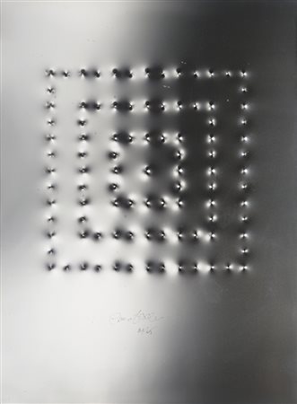 Enrico Castellani (Castelmassa 1930) - "Superficie acciaio" rilievo in...