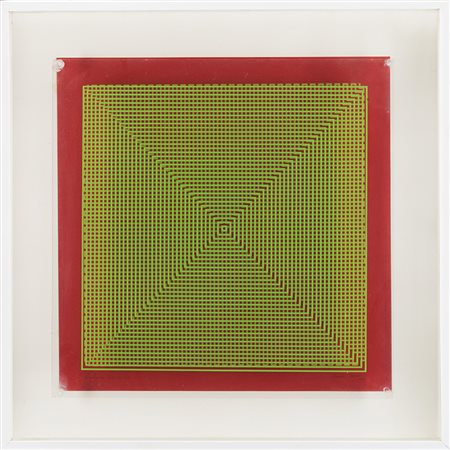 Alberto Biasi (Padova 1937) - "Dinamica visiva A1" 1970 doppia serigrafia su...