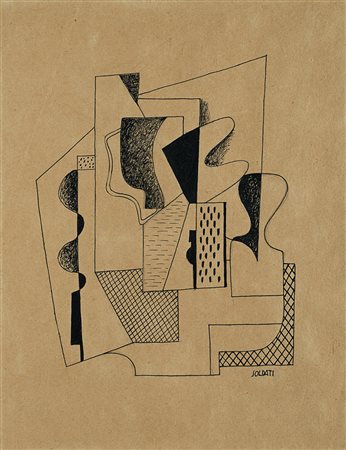 Atanasio Soldati (Parma 1896 - 1953) - "Composizione" 1934 ca. china su...