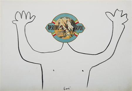 Album contenente disegni, acquerelli, collages e tecniche miste di Adami,...